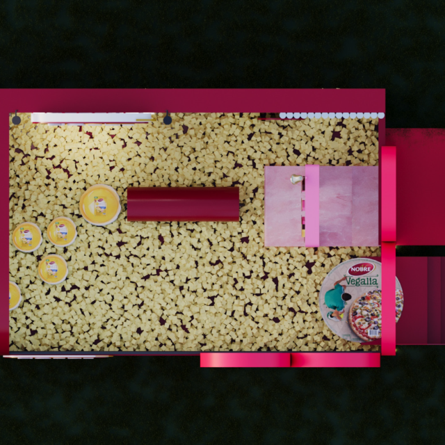 3D image of the stand design seen from above